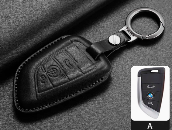 Чохол брелок ключниця автомобіль із логотипом BMW з натуральної шкіри