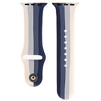 Силіконовий ремінець Rainbow для Apple Watch 42(ser.1-3)/44/45/46/49mm Сірий / Синій