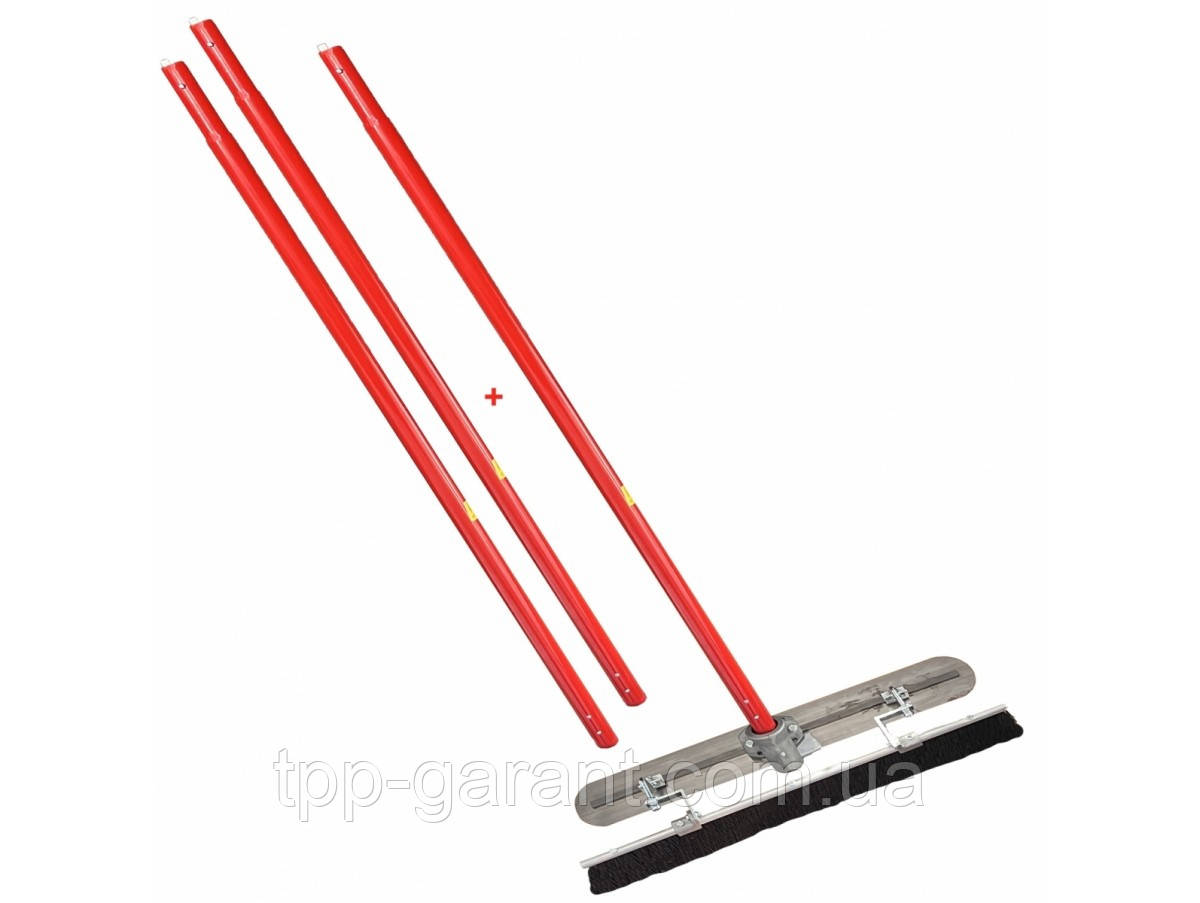 Гладилка для бетону з щіткою 900мм заокруглена, реверс, 3 ручки, "BARIKELL" (750055), фото 1