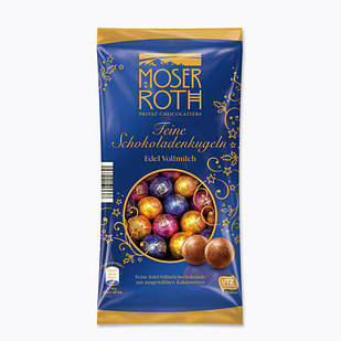 Шоколадні кульки Moser Roth Mini Chocoladenkugeln Edel Vollmilch, 150 г.