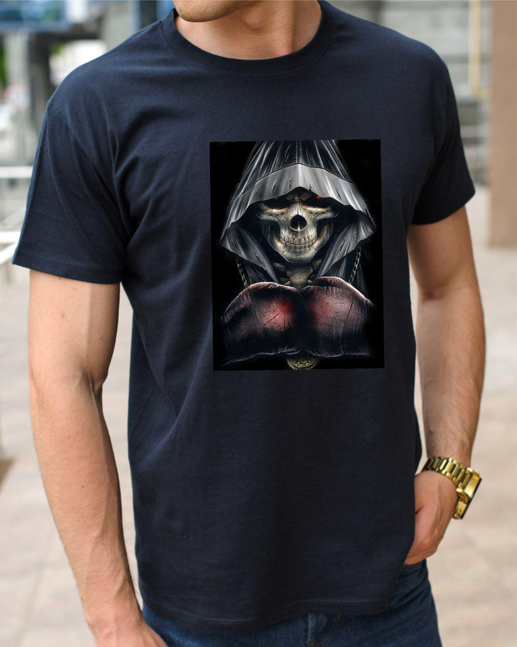 Футболка бавовняна для боксу та єдиноборств, футболка Гра розпочалась,одяг боксерською тематикою розмір S, фото 1