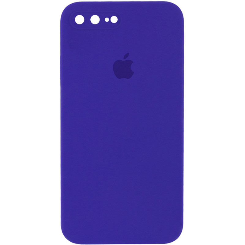 Чохол Silicone Case Square Full Camera Protective (AA) для Apple iPhone 7 plus/8 plus (5.5") Фіолетовий / Ultra Violet, фото 1