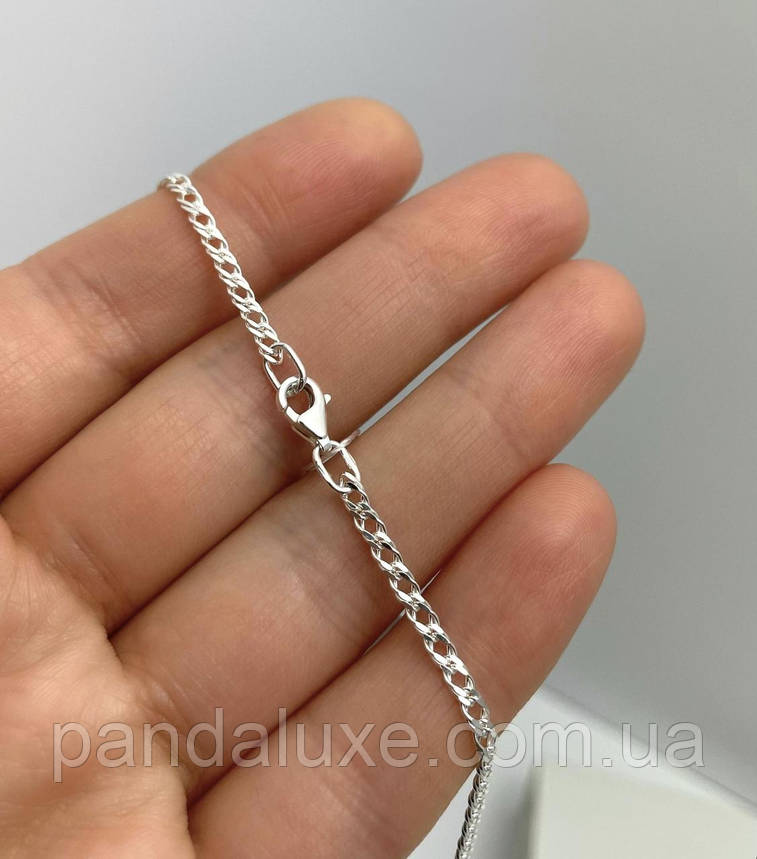 Срібний ланцюжок на шию Ромб, ширина ланцюжка 3 мм, фото 2