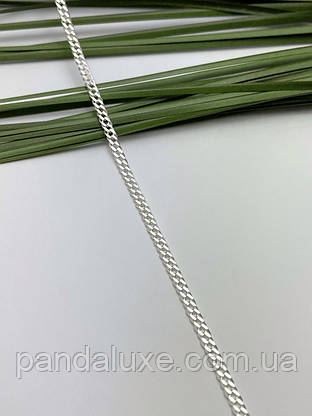 Срібний ланцюжок на шию Ромб, ширина ланцюжка 3 мм, фото 3