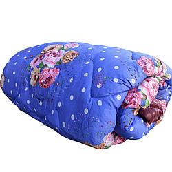 Ковдра гіпоалергенна зимова "Візерунки на синьому"| 145х210 см