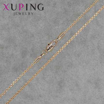 Цепочка Xuping Jewerly длина 45 см ширина 1 мм медицинское золото якорное плетение застёжка шпрингель, фото 1