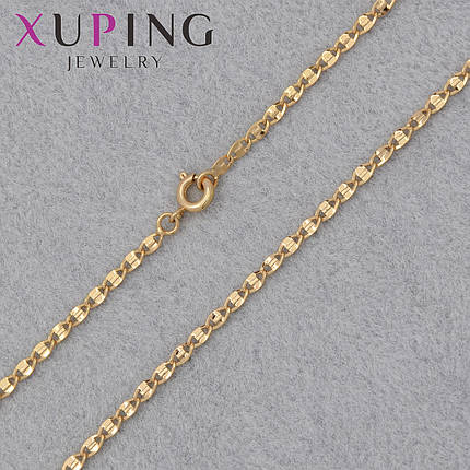 Цепочка Xuping Jewerly длина 45 см ширина 2 мм медицинское золото декоративное плетение застёжка шпрингель, фото 1