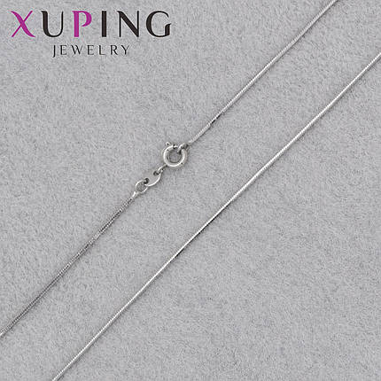 Ланцюжок Xuping Jewerly довжина 45 см ширина 0,5 мм медичне золото плетіння круглий снейок застібка шпингель, фото 1