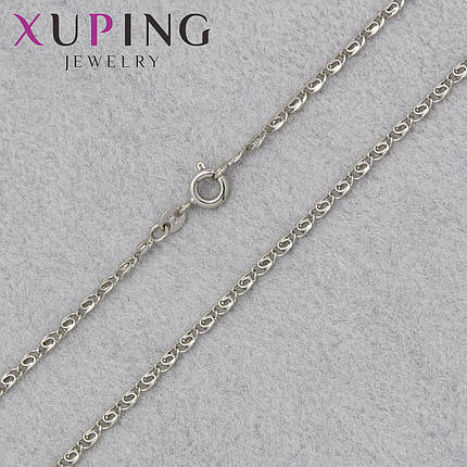 Цепочка Xuping Jewerly длина 50 см ширина 1 мм медицинское золото декоративное плетение застёжка шпрингель, фото 1