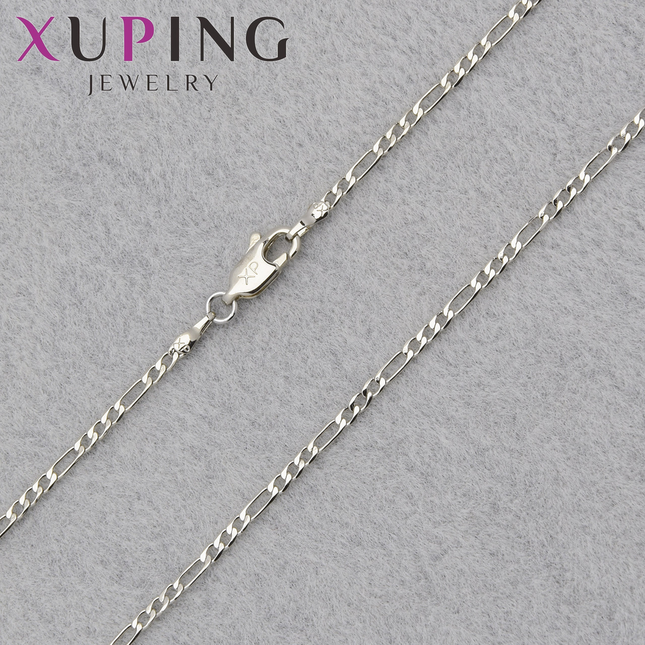 Цепочка Xuping Jewerly длина 45 см ширина 1 мм медицинское золото плетение картье застёжка карабин
