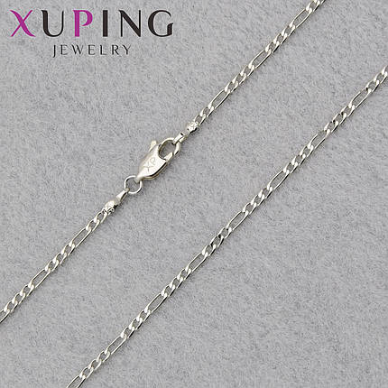 Цепочка Xuping Jewerly длина 45 см ширина 1 мм медицинское золото плетение картье застёжка карабин, фото 1
