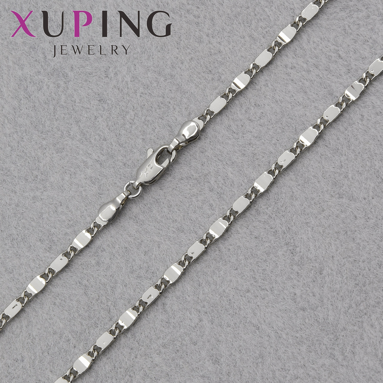 Цепочка Xuping Jewerly длина 45 см ширина 2 мм медицинское золото декоративное плетение застёжка карабин