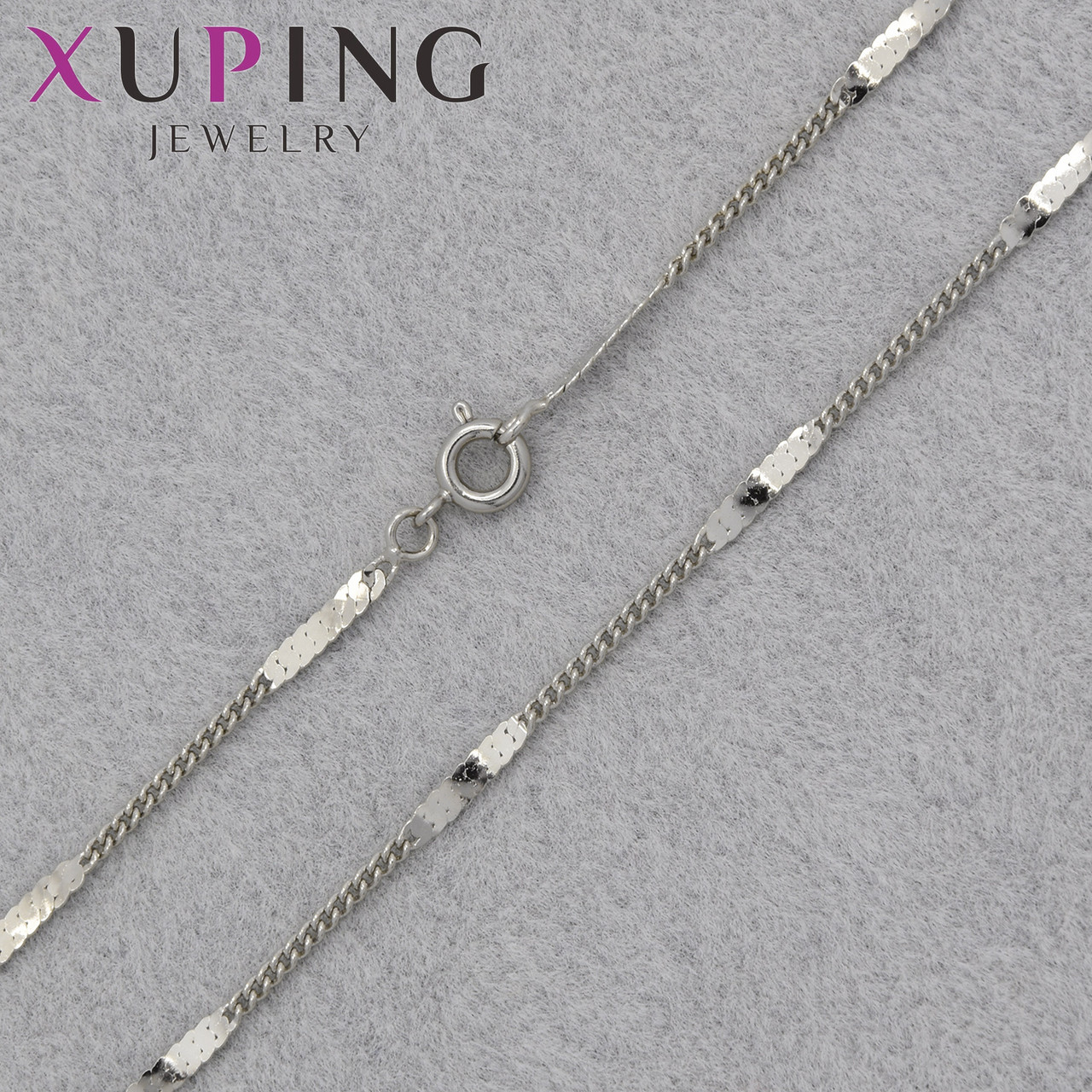 Цепочка Xuping Jewerly длина 45 см ширина 1 мм медицинское золото декоративное плетение застёжка шпрингель