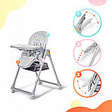 Стілець для годування 2в1 KiderKraft LASTREE Grey, фото 9
