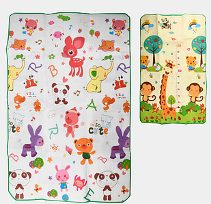 Дитячий килимок двосторонній із ростометром, розмір 180*120 см