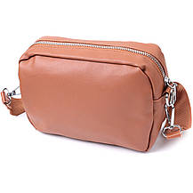 Жіноча сумка крос-боді з монетницею з екошкіри Vintage 22795 Рудий, фото 3