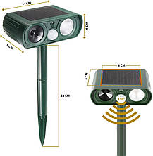 Ультразвуковий відлякувач шкідників з PIR-детектором руху та миготливими вогнями, Amazon, Німеччина, фото 2
