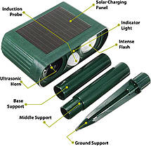 Ультразвуковий відлякувач шкідників з PIR-детектором руху та миготливими вогнями, Amazon, Німеччина, фото 4