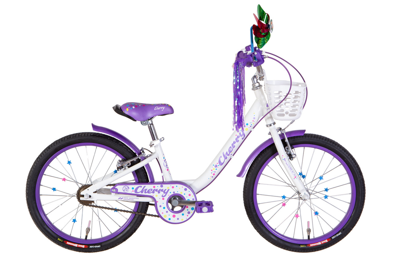 Дитячий велосипед 20" Formula ST CHERRY Vbr на зріст 110-125 см білий з бузковим