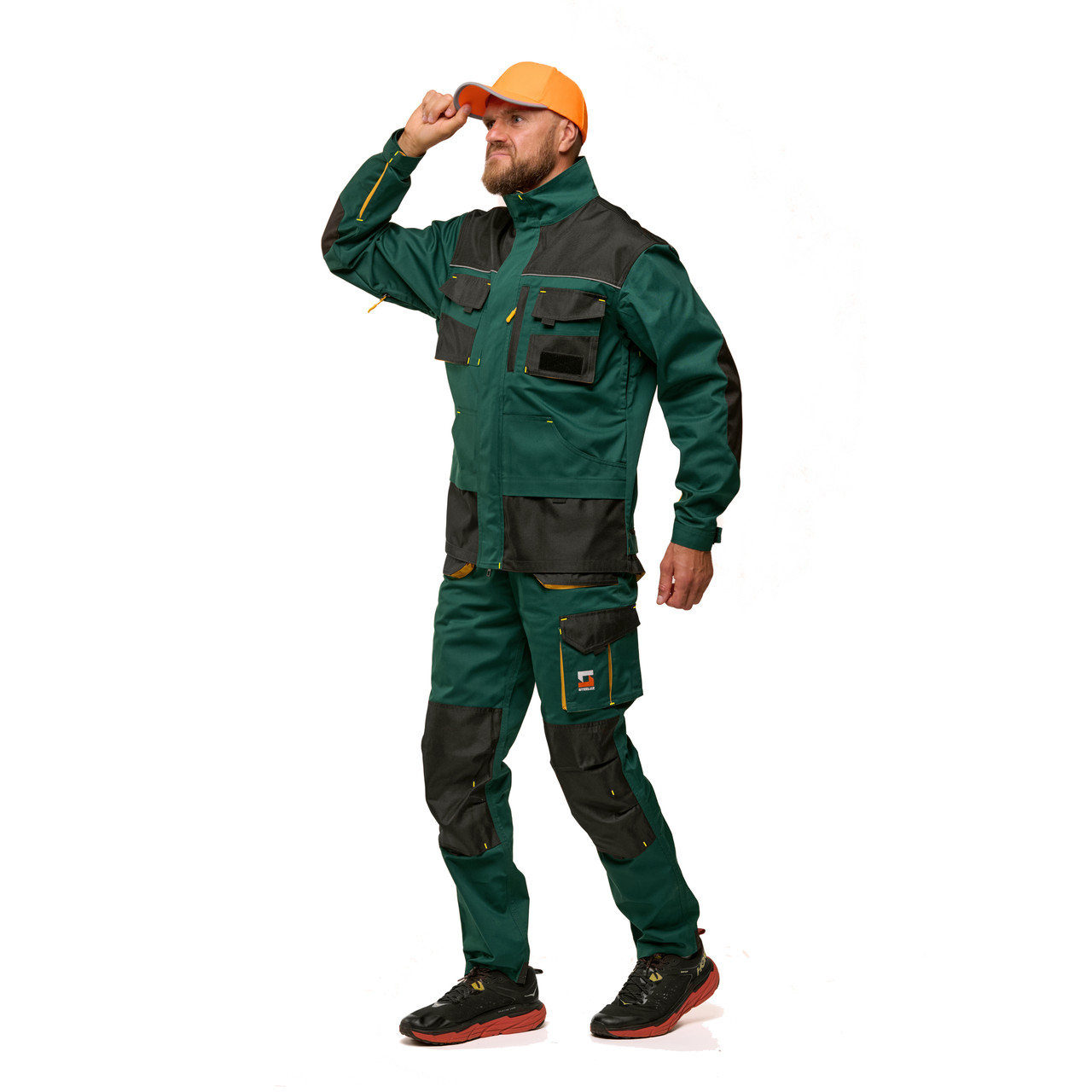 Костюм робочий чоловічий захисний SteelUZ GREEN 24 (Куртка + Напівкомбінезон) зріст 180 -190 см, спецодяг