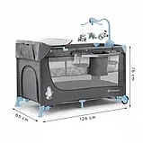 Ліжечко-манеж KiderKraft JOY Blue, фото 4