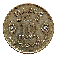 Марокко 10 франків, 1371 (1952)
