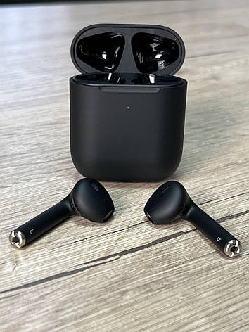 Bluetooth навушники AirPods 2 Black Люкс Матові для iPhone без коробки, фото 1
