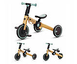 Триколісний велосипед біговіл 3в1 KiderKraft 4TRIKE Flower Blue, фото 2