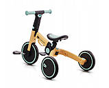 Триколісний велосипед біговіл 3в1 KiderKraft 4TRIKE Flower Blue, фото 4