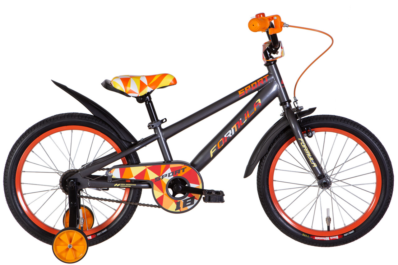 Дитячий велосипед 18" Formula ST SPORT BH на зріст 105-115 см сірий з помаранчевим