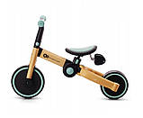Триколісний велосипед біговіл 3в1 KiderKraft 4TRIKE Flower Blue, фото 6