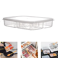 Контейнер для порційного заморожування та зберігання продуктів на 4 відділення (прозорий)