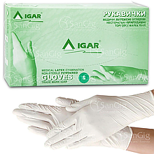 Рукавички IGAR латексні опудрені (100шт) S (6-7)