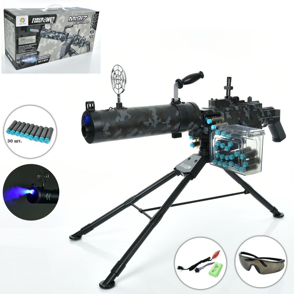 Автомат M623-1 акум., м'які кулі-присоски 30 шт., пара, USB, окуляри, світло, кор., 49,5-25-18,5 см.