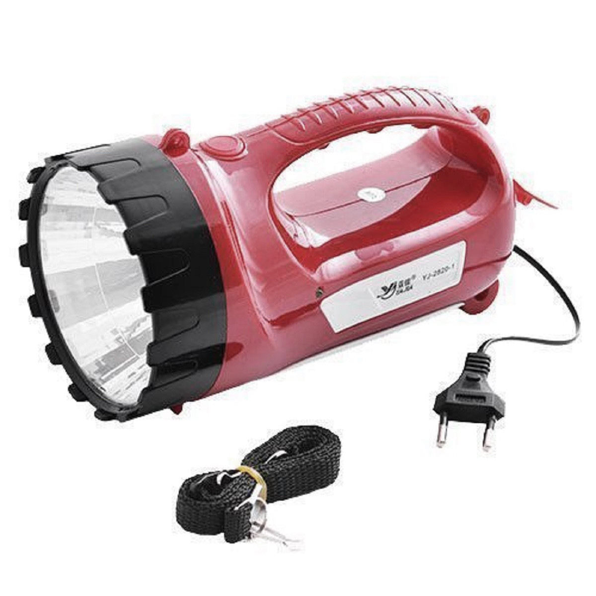Ліхтар акумуляторний Yajia 1 LED 1W + 15 LED бокової підсвітки бордовий, фото 1