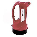 Ліхтар акумуляторний Yajia 1 LED 1W + 15 LED бокової підсвітки бордовий, фото 4