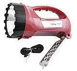 Ліхтар акумуляторний Yajia 1 LED 1W + 15 LED бокової підсвітки бордовий, фото 5