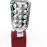 Ліхтар акумуляторний Yajia 1 LED 1W + 15 LED бокової підсвітки бордовий, фото 6