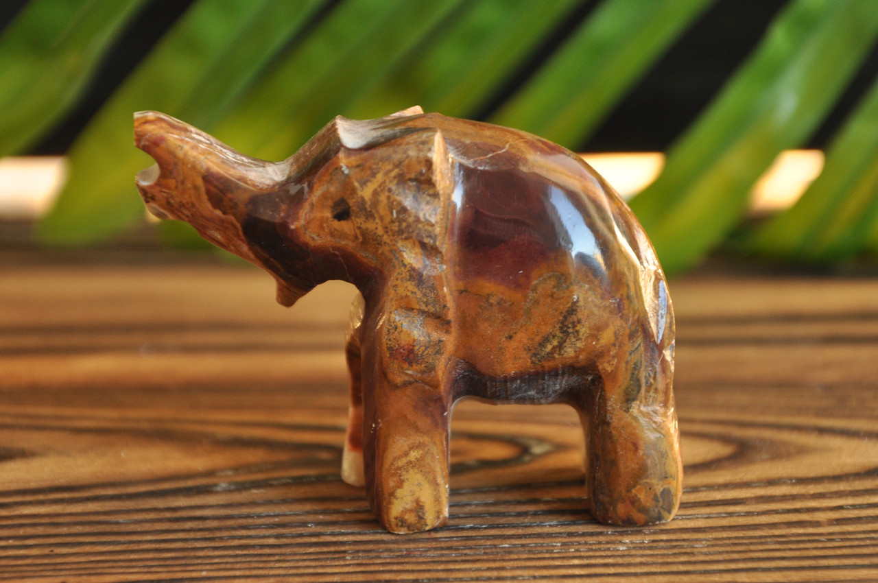 Слон з натурального каменю онікс, 6.5 х 5 х 3 см (колір, як на фото), фото 1