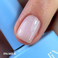 База с  шимером OPAL 02, молочна, з рожевим підтоном