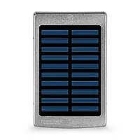 Повербанк з сонячною панеллю 10000mAh Power Bank Kraft KPB-1012SL Silver LED-ліхтар (43-00069)