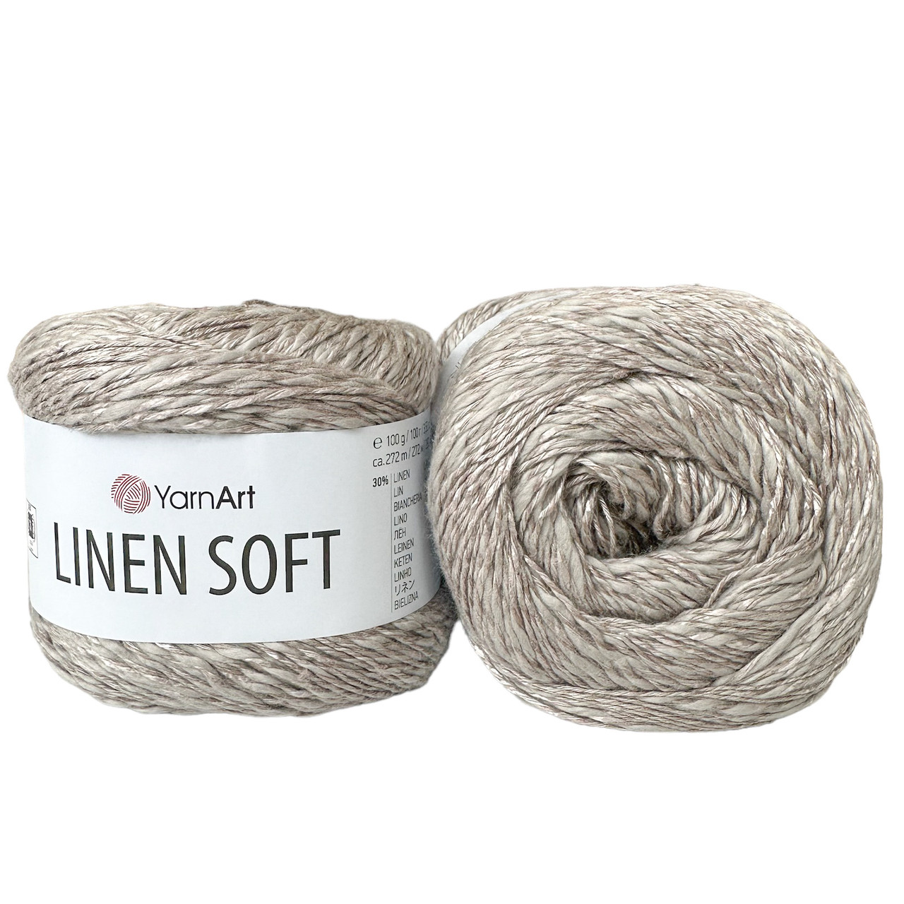 Пряжа YarnArt Linen Soft № 7307 беж (Ярнарт Лінен Софт), фото 1
