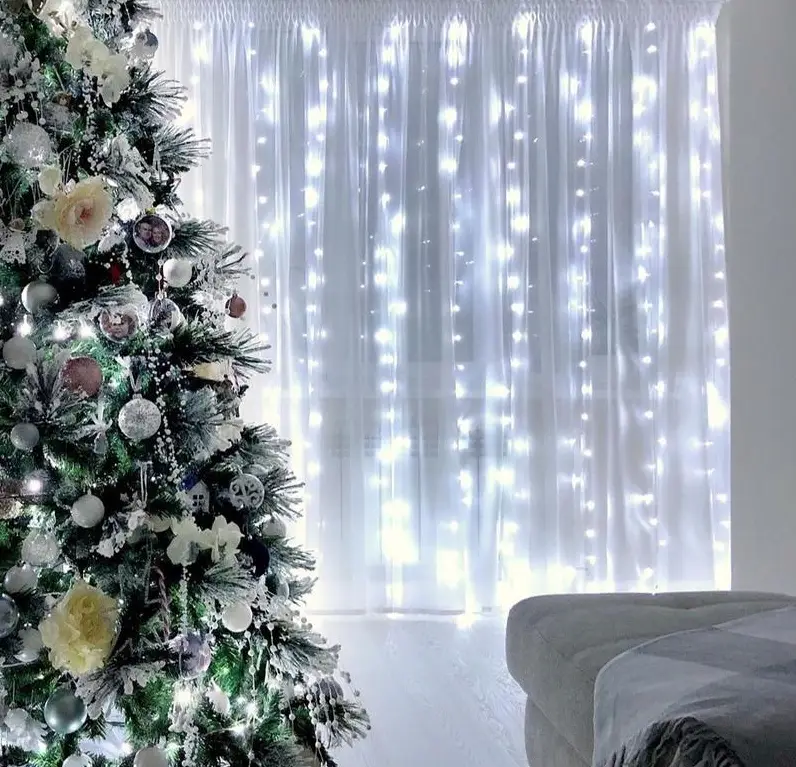 Xmas гірлянда 320 LED (Водоспад 3M*2M) біла