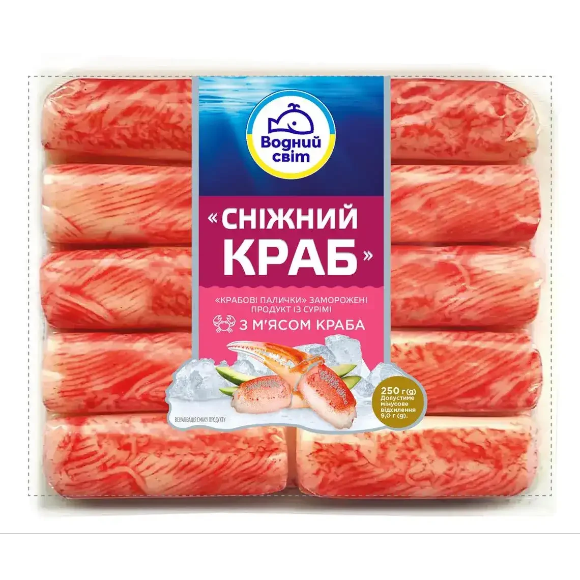 Крабові Палички Сніжний Краб Водний Світ 250 г