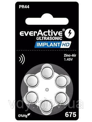 Батарейки для кохлеарного імпланту everActive Ultrasonic Implant HD 675, 6 шт.