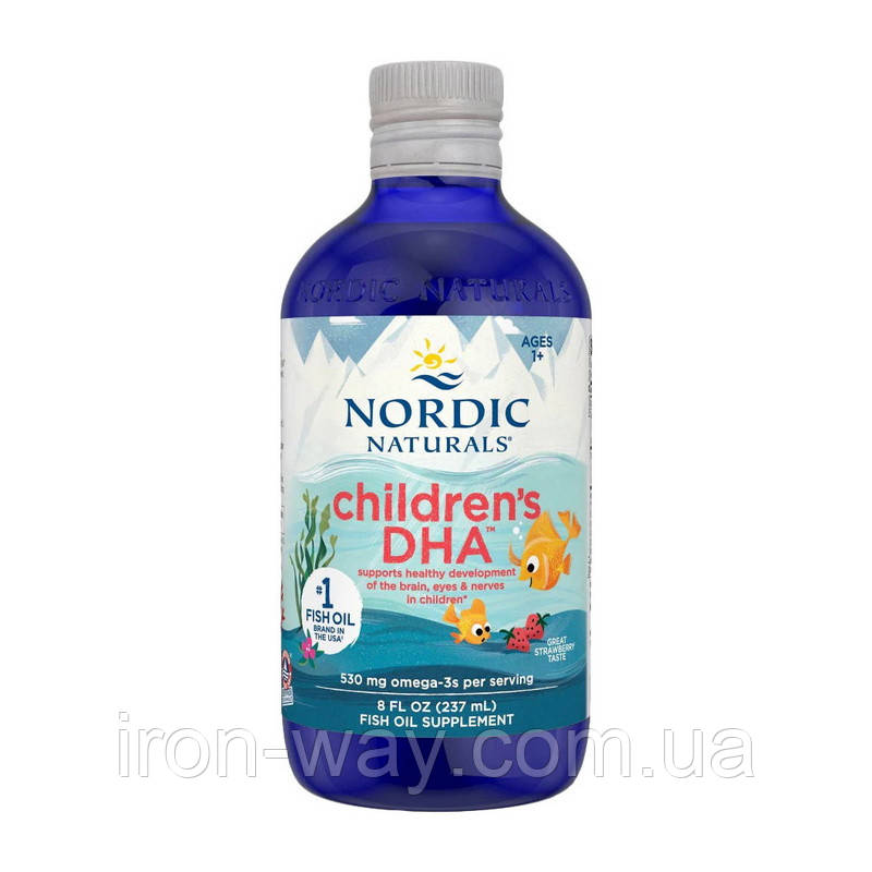 Nordic Naturals Children's DHA 530 mg Omega-3 (237 ml, natural strawberry), фото 1