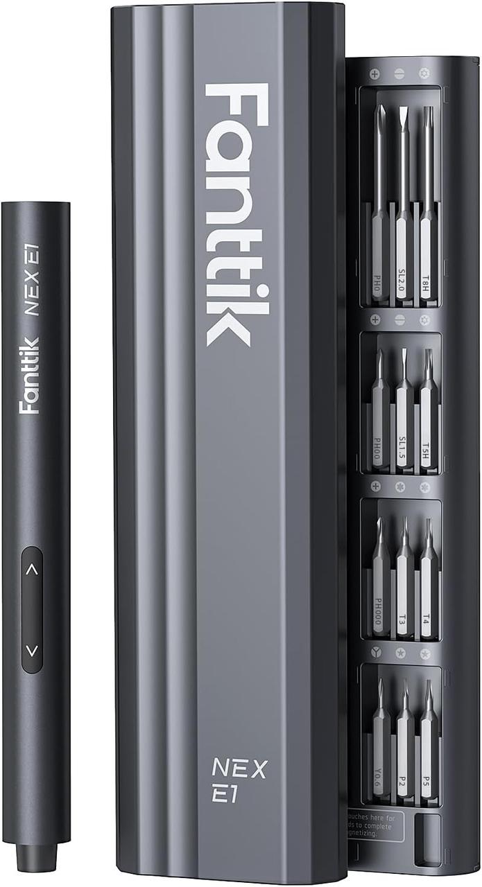 Викрутка акумуляторна Fanttik NEX E1 з магнітними бітами 12 в 1 для ремонту телефону, камери, ноутбука, годинника