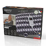 Електрична ковдра, полуторна електроковдра Camry CR 7442 флісова 160x180см. 9 режимів, Таймер, Рябе, фото 6