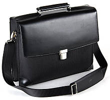 Діловий портфель зі шкіри та нейлону Fouquet NBC-1002M чорний DS