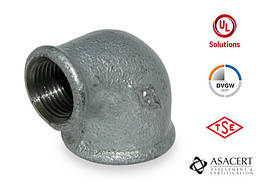 Кут 90° оцинкований редукційний ВВ 1"х1/2" Hydro-T
